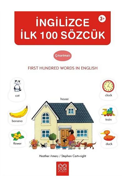 Karma Kitaplar English First Hundred Words Sticker Book 1001 Flower Books Book