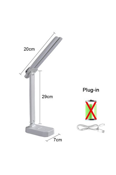 lyfs Plug In Led Desk Lamp Usb Rechargeable Table Lamp 3 Levels Dimmable Touch Desk Lighting Eye Protecti
