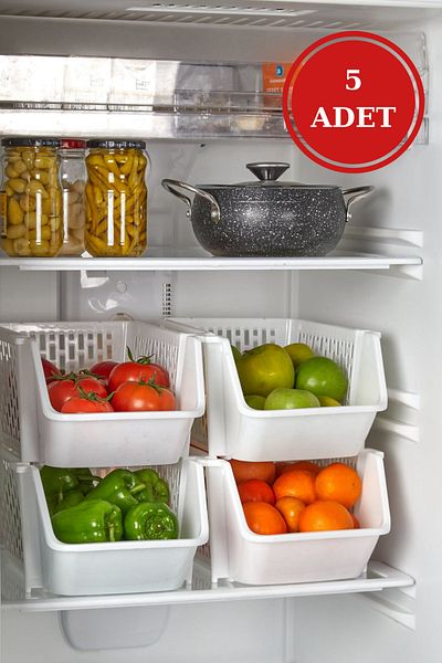 BRAMBLE LIFE 5 Multi-Purpose Organizer Inside the Cabinet, Under the House and Refrigerator, White