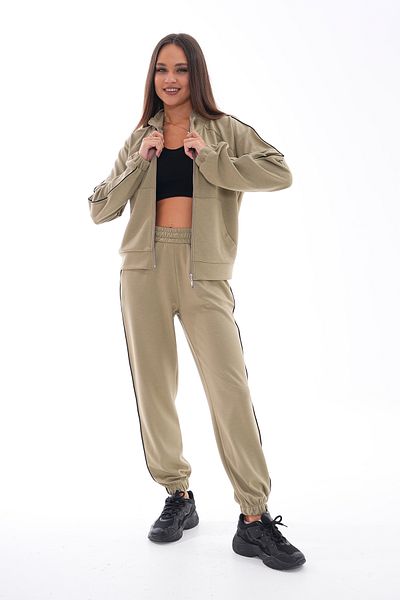 BİKELİFE Women's Stripe Detailed Zippered Tracksuit Set