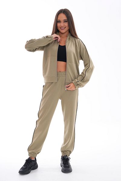 BİKELİFE Women's Stripe Detailed Zippered Tracksuit Set