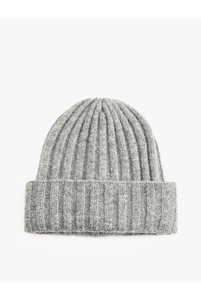 Koton Basic Knitted Beret with Fold Detail