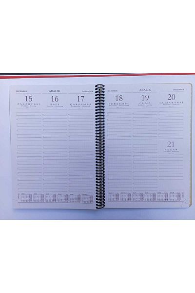 Gıpta 2025 Model Spiral Weekly Agenda - Hard Cover 20*28 cm 422-Sek