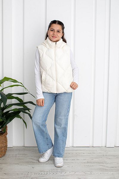 Aymer Vestă albă unisex pentru copii