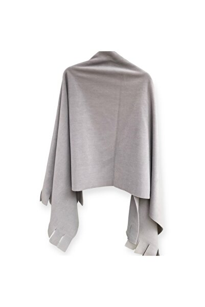 UgurToyss Ανοιχτό γκρι Χειμερινό Fleece Σάλι ώμου Μαλακή υφή Χοντρό σάλι ώμου...