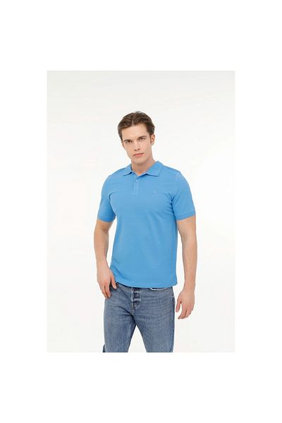 lumberjack Basic ανδρικό μπλουζάκι πόλο με μπλε γιακά