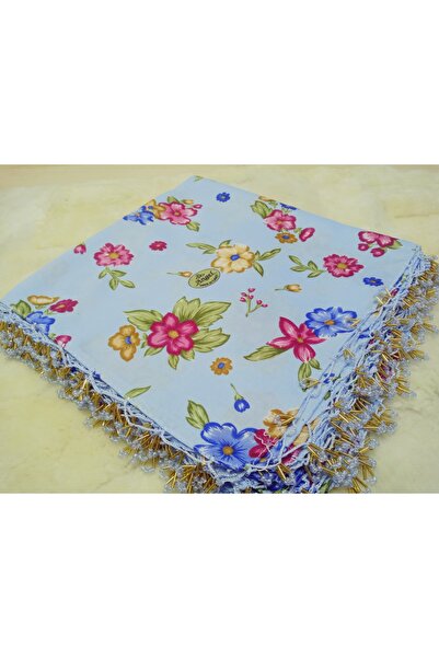 hoaryage Μοτίβο με μαργαριτάρια στο πλάι γραφής - Τυλίγμα Ιερμένιο, Φουλάρι, 4 Πλαϊνά Κέντημα