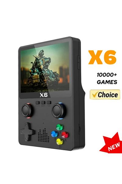 Choice وحدة تحكم ألعاب X6 مع عصا تحكم مزدوجة و 11 محاكيًا لـ GBA وحدة تحكم ألعاب فيديو محمولة باليد ...