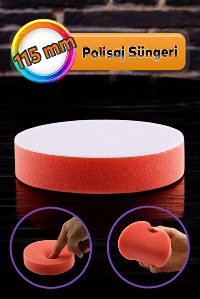 GLASWEN Oto Araç Araba Pasta Cila Polisaj Süngeri 115 mm Cırtlı Kaporta Parla...