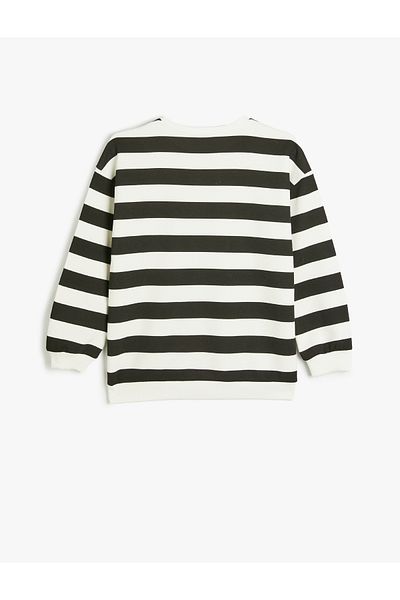 Koton Dog Printed Crew Neck Long Sleeve Sweatshirt