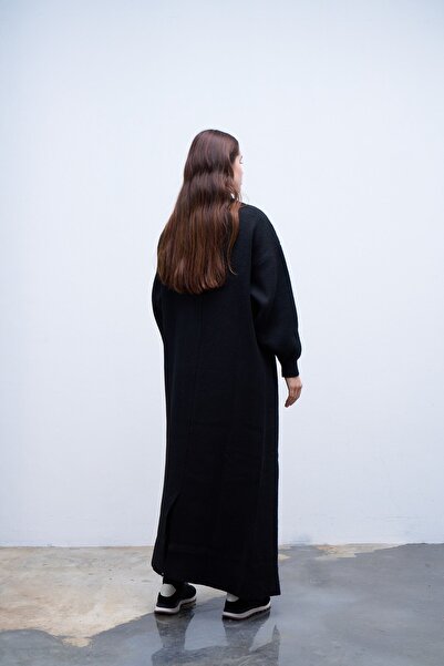 QANU Черно кардиган с дълги ръкави