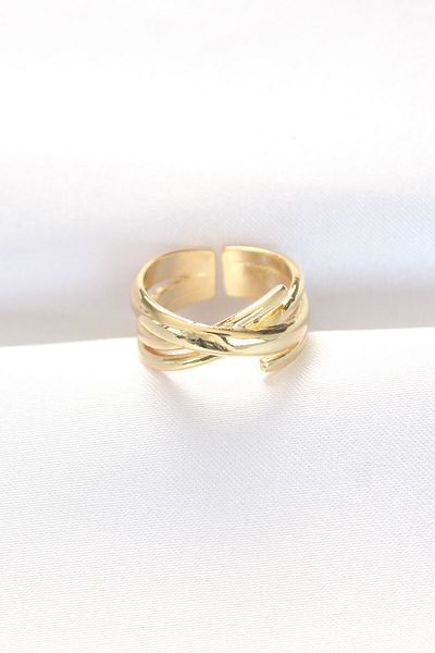 Skygo Gold Colored Thick Ring - Adjustable TJ-BYK3103
