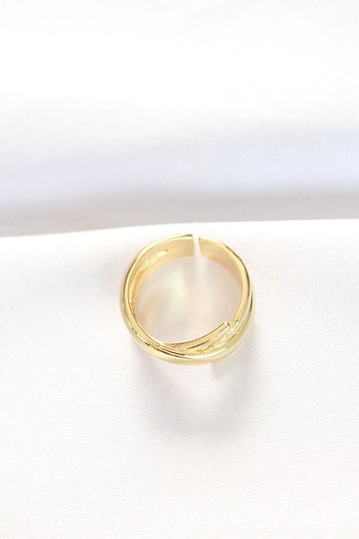 Skygo Gold Colored Thick Ring - Adjustable TJ-BYK3103