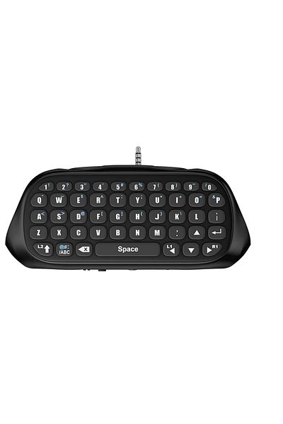 Choice black Controller Keyboard for PS4 Wireless Bluetooth Keypad Mini Chatpad with Built-In Speaker & 3.5