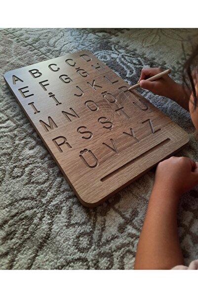 Enna Woden Montessori Öğüncak - Turkish Alphabet Letter Board