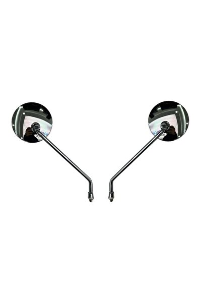 MOTOHANE Kuba Blueberry Pro Ayna Takımı Yuvarlak Nikel