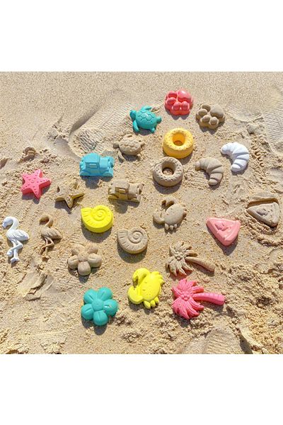 Choice Colorful Beach Toy Sand Mold Sand Printing Seaside Sand Digging Tool Accessories Wheat Straw Donut E
