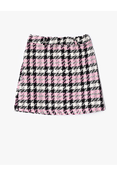 Koton Φούστα Tweed - με απλικέ τσέπης και ελαστική μέση