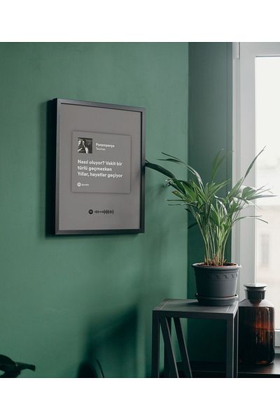Arthopia Spotify Lyrics Teoman Shattered Διακόσμηση Αφίσα ζωγραφικής με κορνίζα υψηλής ποιότητας