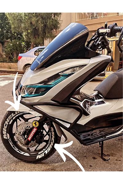 Dnc Motor Aksesuar Michelin 8 Pieces Tyre Lettering - Compatible with All Motorcycles