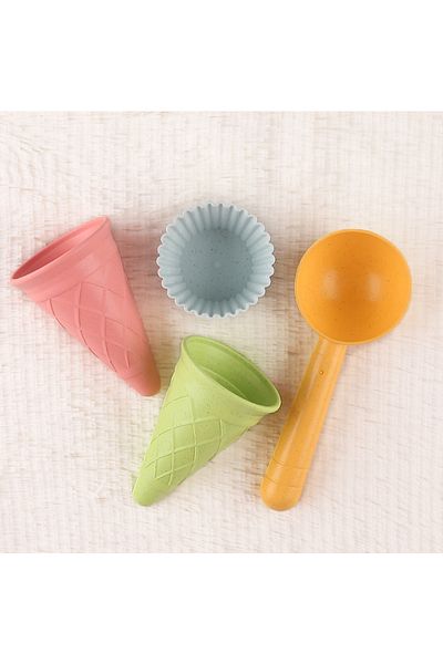 Choice Colorful 4-piece set blue cakeembryo Play House Toy Beach Ice Cream Tube Digging Spoon cakes embry