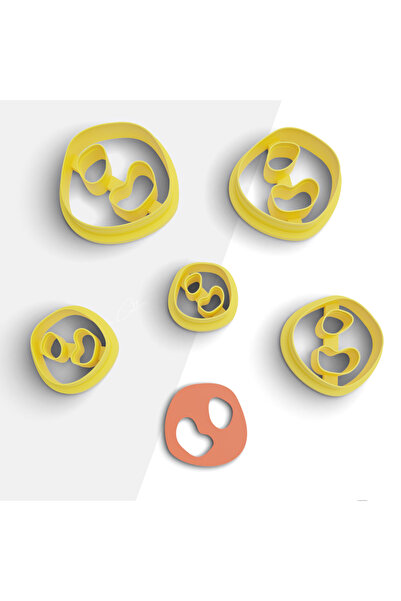 brocutters قالب قطع طين بوليمر عضوي على شكل زهرة، قالب حلق، قالب مجوهرات، قطع...