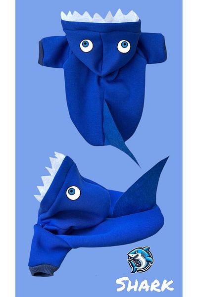 PetiliDünya Shark Cat Dog Costume Shark Dog Sweat Cat Sweat
