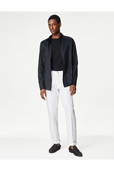 Marks & Spencer Regular Fit Keten Chino Pantolon