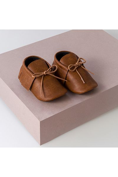 Cumino Red Pompom Baby Moccasin