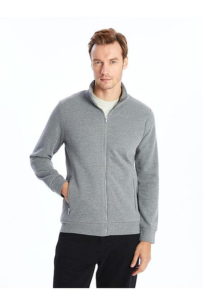 LC Waikiki LCWAIKIKI Classic Stand Collar Long Sleeve Men's Zipper Sweatshirt