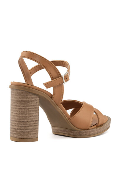 Sole Sisters Women's Carmona Heeled Sandals-Tan