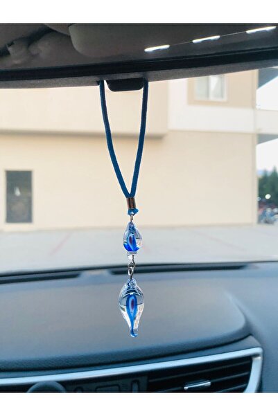 Azrua زخرفة مرآة زجاجية على شكل قطرة وحماية عين الشر للسيارة