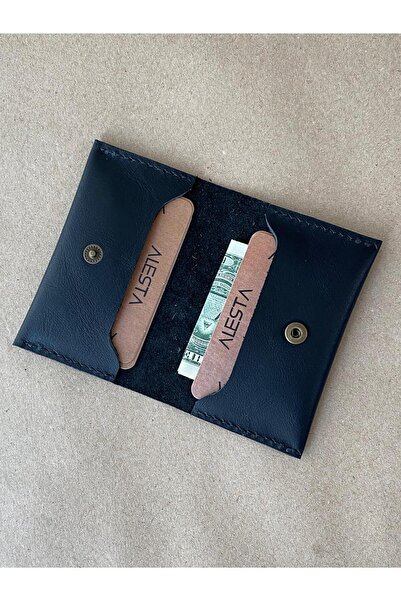 ALESTA LEATHER (ΓΡΑΜΜΑΤΑ ΟΝΟΜΑΤΕΠΩΝΥΜΙΩΝ) Μίνιμαλ Θήκη Καρτών - Χειροποίητο α...