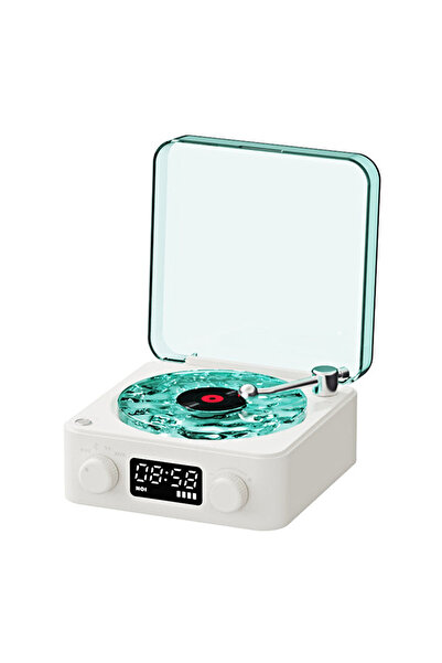 Choice مكبر صوت بلوتوث صغير أبيض بتصميم كلاسيكي، يعمل بتقنية الضوضاء البيضاء،...