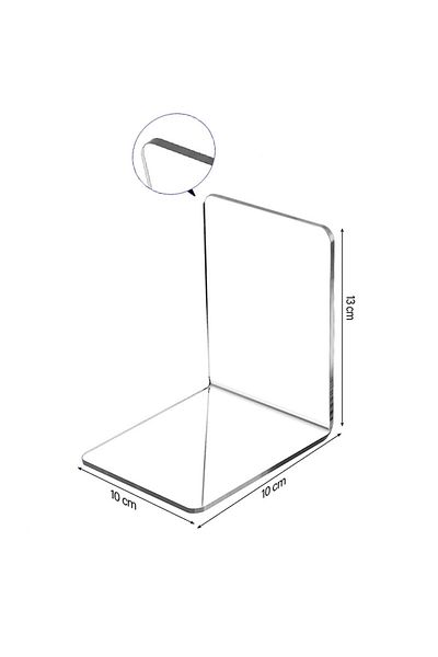 Choice Clear Acrylic Bookends Stand Bookshelf Desktop Decorative Storage Rack