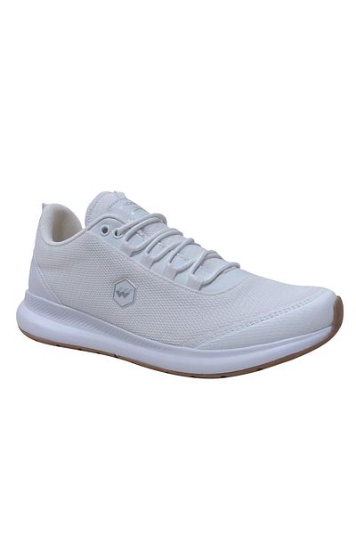 Wickers White Lace-Up Sneakers Sports Shoes