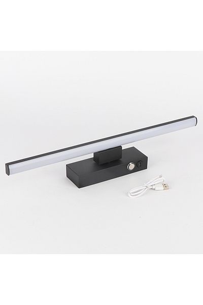Choice Warm White (2700-3500K) Length 40cm black Rechargeable Battery LED Wall Light With Touch Switch Dimm