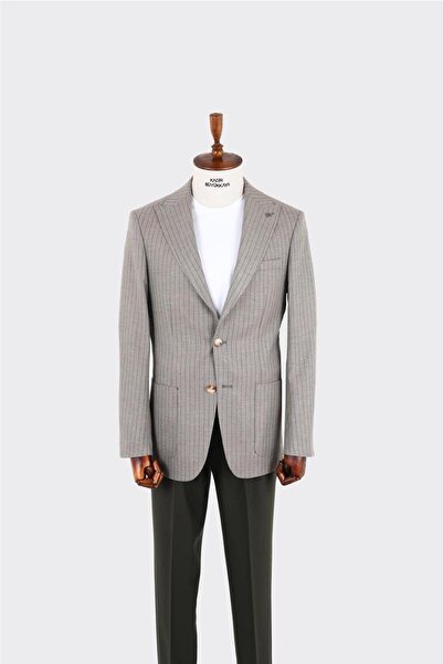 Kadir Büyükkaya Kırlangıç Yaka Erkek Ceket-KAW5072S