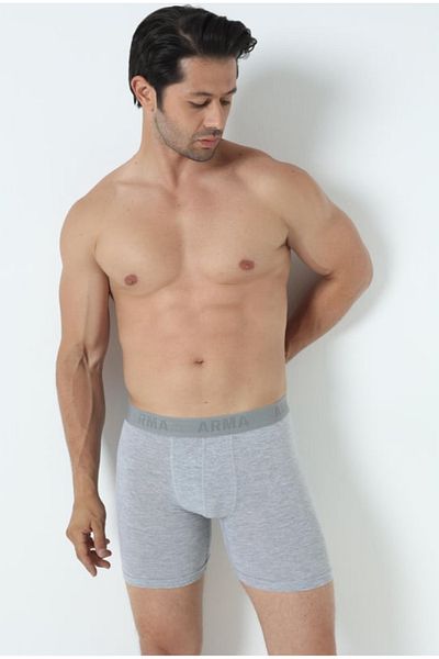 Gutiero Arma Cotton Lycra Thick Legs Ανδρικά γκρι μπόξερ 6 πακέτο