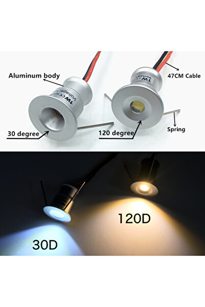 Choice 9 led lamps 120D Black shell 4000K Nature white Mini LED 12V Recessed Ceiling Downlights 1W Dimmable