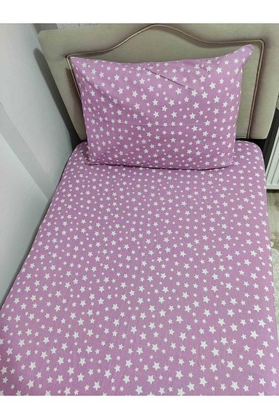 Mert Collection Çarşı Star Patterned Single Ranforce Fabric Sheet Set - Non-Elastic
