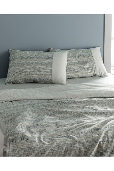 Madame Coco Burnel Double 100% Cotton Madame Coco Crep Printed Duvet Cover Set - Khaki