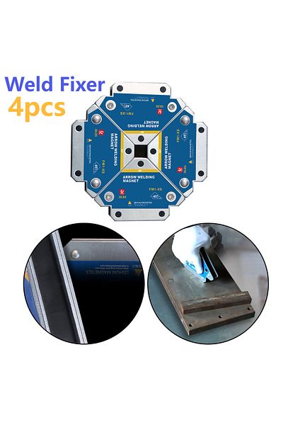 Shunmaii 4pcs Magnetic Welding Holders Fixer 45° 90° 135° Multi-angle Solder Magnet Weld Fixer Positioner ...