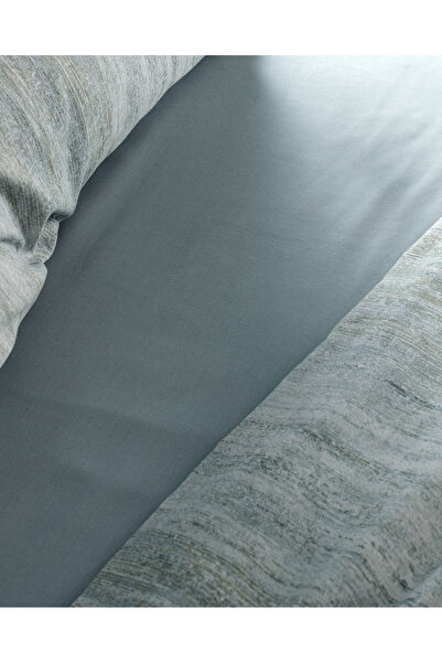 Madame Coco Sarthe Çift Kişilik %100 Pamuk Madame Coco Crep Baskılı Nevresim Takımı - Mavi