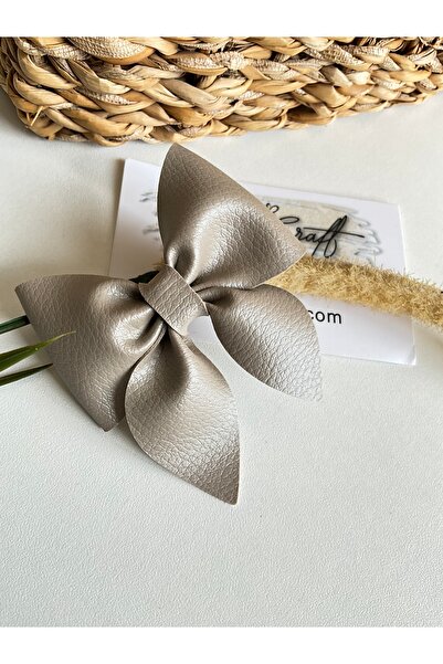 Trend Toka Leather Mink Color Clip Bow Buckle