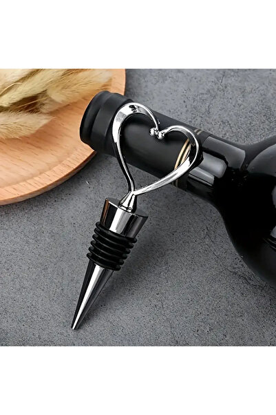 UrbanCove Co Kalp Şeklinde Şarap Şişe Tıpası - Fonksiyonel ve Estetik Tasarım - Sızdırmaz ve Hava Geçirmez