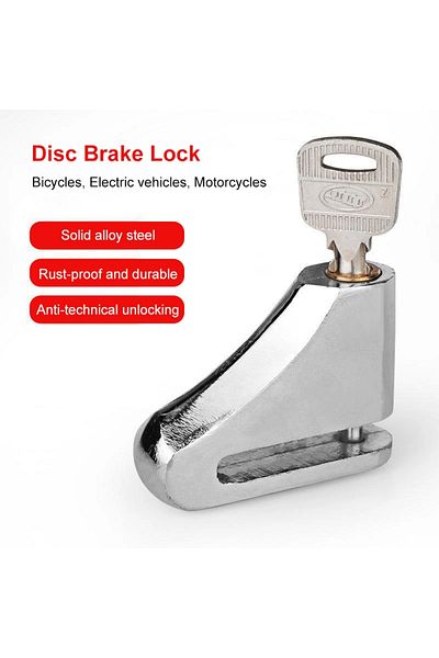 NarzrIe Universal Motorcycle Anti-theft Brake Disc Disk Lock Steel Portable Safety Lock Scooter Bike Whee...