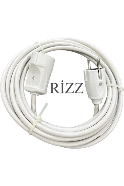 RİZZ 30 METRE TEKLİ BEYAZ RENK 3x2,5 MM CCA TTR TOPRAKLI KAUÇUK SEYYAR ELEKTR...