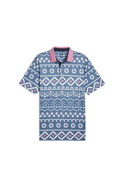 Puma Fair Isle Print Golf Polo Tshirt
