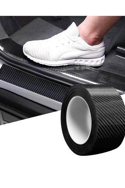 MeyZone 5d Karbon Tampon Çamurluk Bagaj Kapı Eşiği Koruyucu Şerit Eşik Koruma Bandı 5d Karbon 5mtx5cm